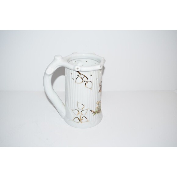 Vtg hand painted porcelain hole joke jug Hugo Schmidt Koblenz Deer Buck Mug - Picture 7 of 10